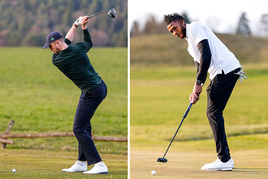 TJ Brennan in Aleš Fevžer na golf igrišču Cubo